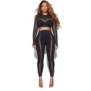 Ivy Park X Adidas Crop Top and Tight Set